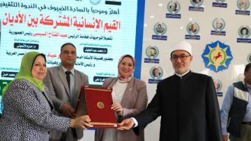 مفتي الجمهورية: القيم الإنسانية المشتركة بين الأديان مصدر لبناء الحضارات