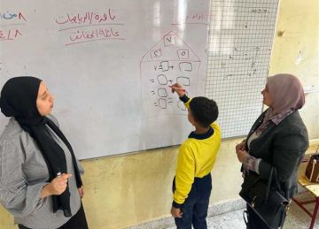 وكيل إدارة حدائق أكتوبر انتظام سير العملية التعليمية في مدارس المدينة