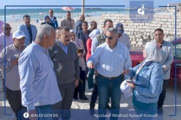 محافظ الإسكندرية يأمر بإزالة جميع التعديات والإشغالات على شواطئ العجمي