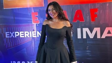 الصورة الأولى لـ إبراهيم الحجاج وبسمة داود من العرض الخاص لفيلم إسعاف بالسعودية