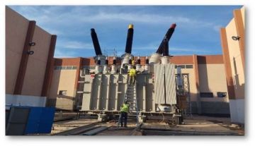 إطلاق التيار الكهربي في محطة محولات تغذية مشروع تطوير موقع التجلي الأعظم فوق أرض السلام