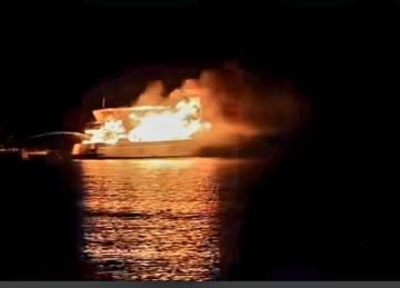 التحقيقات الأولية في حريق لنش سفاجا: كان خاليا من الركاب والنيران التهمته بالكامل