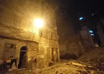 لجنة من الإسكان تفحص عقار حارة النخلة بالإسكندرية لبيان سبب انهياره