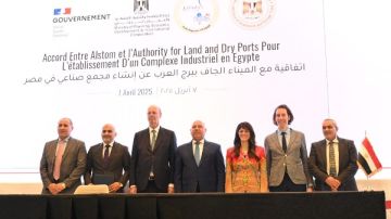 كامل الوزير ونظيره الفرنسي يشهدان توقيع عقد أرض مجمع ألستوم الصناعي على 40 فدانا