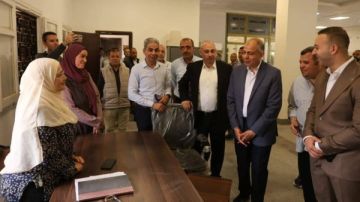 محافظ المنيا يشهد التشغيل التجريبي لمجمع خدمات أبا البلد بمركز مغاغة