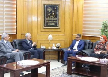 وفد هيئة الاعتماد والرقابة الصحية يزور جامعة المنيا
