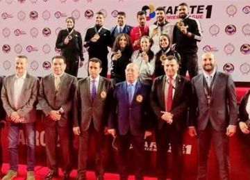 وزير الرياضة يهنئ أبطال مصر بتصدرهم الدوري العالمي للكاراتيه