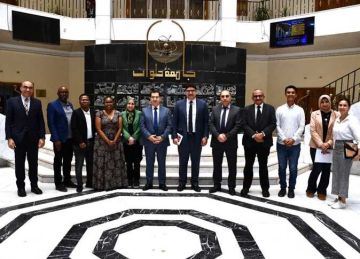 جامعة حلوان تستقبل وفد مستقبل الأرض بأفريقيا و البحوث الوطنية (تفاصيل)