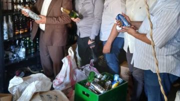 ضبط 7000 زجاجة مشروبات كحولية داخل منشأة غير مرخصة بالشيخ زايد