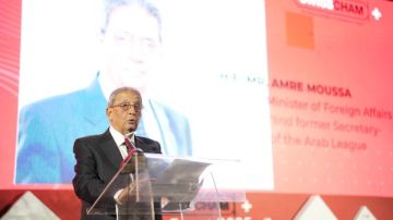 رانيا المشاط: عمرو موسى مصدر إلهام وتكريمه من الغرفة السويسرية يجسد عمق العلاقات بين البلدين