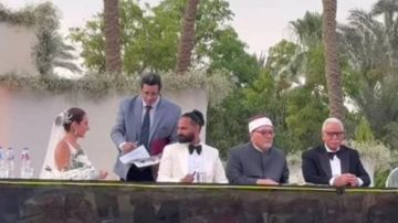 خالد الجندي يعقد قرانه أمينة خليل والمصور أحمد زعتر