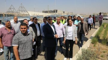 استعدادات مكثفة..استمرار أعمال التطوير بمحيط المتحف المصري الكبير