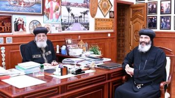 البابا تواضروس يستقبل الأنبا توماس والأنبا دانييل أسقف إيبارشية سيدني