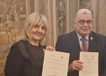 مذكرة تفاهم بين مجلس الدولة ومعهد توحيد القانون الخاص بروما (صور)