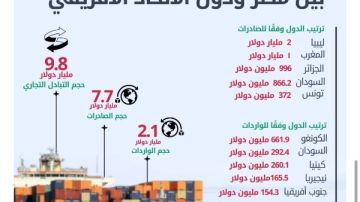 الإحصاء: 4.7 ارتفاعا في الصادرات المصرية لدول الاتحاد الإفريقى 2024