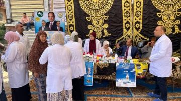 بيطرى الشرقية ينظم قافلة طبية مجانية بقرية بنى عامر بالزقازيق