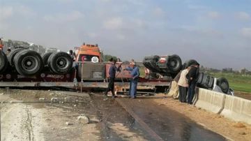 وفاة سائق وإصابة 3 في حادث تصادم على الطريق الإقليمي بالمنوفية (صور)