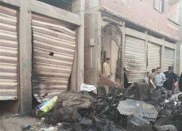 جهات التحقيق تعاين موقع انفجار جسم من مخلفات الحرب داخل مخزن خردة بالدقهلية