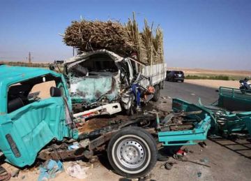 مصرع 7 أشخاص وإصابة 9 آخرين في حادث مروع على طريق وادي النطرون بمطروح