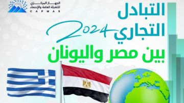 الإحصاء: 1.6 مليار دولار قيمة التبادل التجاري بين مصر واليونان عام 2024