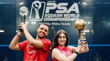 وزير الرياضة يهنئ نور الشربيني ومصطفى عسل بتتويجهما ببطولتي العالم للإسكواش