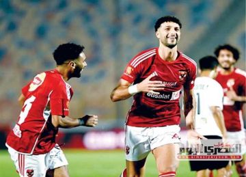 وسام أبوعلي يسجل هدف الأهلي الثالث أمام المصري في الدوري