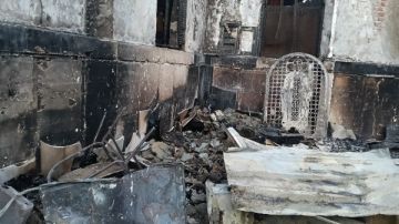 كنيسة ماري جرجس بقنا بعد إطفاء الحريق.. صور