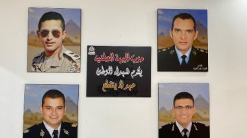 لوحة أسماء المجاهدين وصور الشهداء تزين مقر الجبهة الوطنية بجنوب سيناء