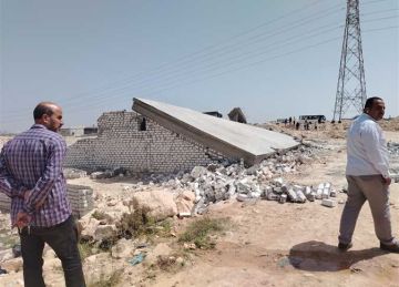 إزالة مخالفات بناء وإشغالات في مدينة برج العرب الجديدة