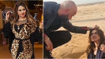 نوليا مصطفى تنشر فيديو يكشف كواليس دفنها حية بفيلم الدشاش