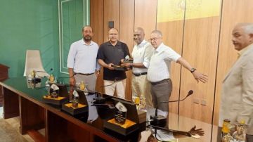 التحدى الليبي يكرم خالد جلال وجهازه بعد نهاية الموسم ..صور