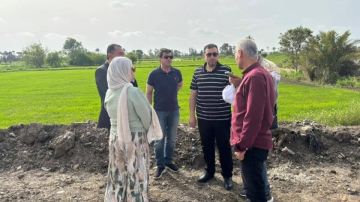 إزالة التعديات على الأراضي الزراعية بكفر سعد وكفر البطيخ