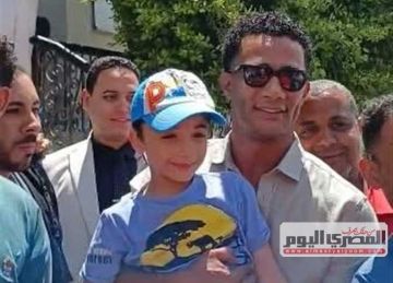 محمد رمضان يشارك بجلسة نجله بعد صلح مع أسرة طفل معتدى عليه (تفاصيل وصور)