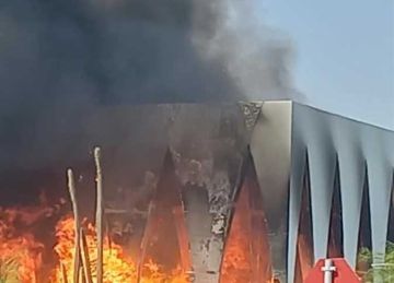 حريق مفاجئ في كشك كهرباء ملاصق لقسم شرطة بالمنوفية (تفاصيل)