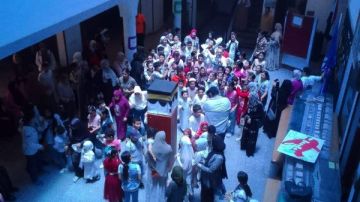 محاكاة للحج لتعريف الأطفال بالمناسك بمكتبة مصر العامة بدمياط