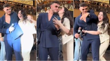 حضن وقبلة.. فتاة تقتحم المسرح بحفل المطرب الشامي في دبي