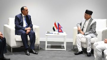 مدبولي يلتقي رئيس وزراء نيبال لبحث دعم العلاقات الثنائية بين البلدين