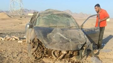 تصادم سيارتين بطريق سفاجا الغردقة وإصابة سائحتين أوروبيتين تصادم سيارتين بطريق سفاجا الغردقة وإصابة سائحتين أوروبيتين