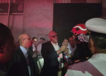 وصول محافظ القليوبية ومدير الأمن لموقع حريق مصنع ميدان الحادثة بالقناطر الخيرية (صور)