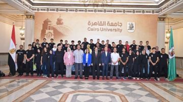 رئيس جامعة القاهرة يستقبل بعثة اتحاد ألعاب القوى فى البطولة الإفريقية بنيجيريا