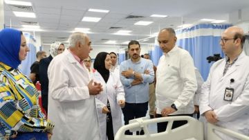 الصحة تنظم قافلة متخصصة في جراحات الجهاز الهضمي للأطفال بـ طنطا العام .. صور