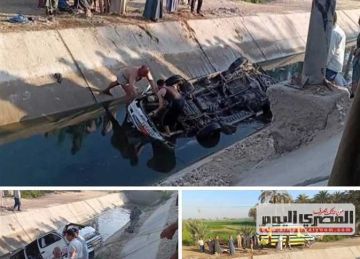 مصرع سائق في انقلاب ميكروباص بـ ترعة في الصف (تفاصيل وصور) مصرع سائق في انقلاب ميكروباص بـ ترعة في الصف (تفاصيل وصور)