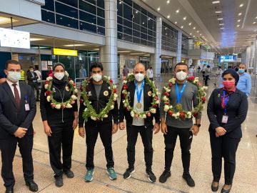 أحمد شبراوي يتوج بذهبية بطولة فرنسا المفتوحة للأطباق المروحية