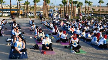 شرم الشيخ.. سفارة الهند تحتفل باليوم العالمي لليوجا في ميدان السلام شرم الشيخ.. سفارة الهند تحتفل باليوم العالمي لليوجا في ميدان السلام