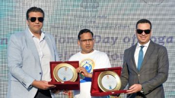 نائب محافظ بورسعيد يشهد فعاليات احتفالية اليوم العالمي لليوجا