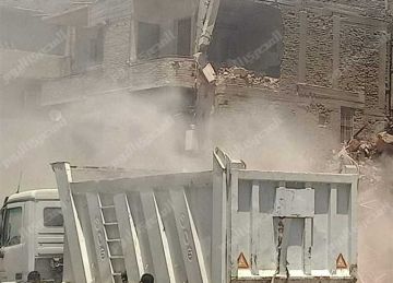 انتهاء أعمال رفع ركام العقار المنهار فى شبرا