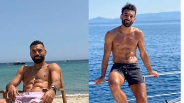 بينهم 3 سنين.. محمد صلاح ينشر صورتين من الغردقة: البحر شاهد على تفاصيل الزمن