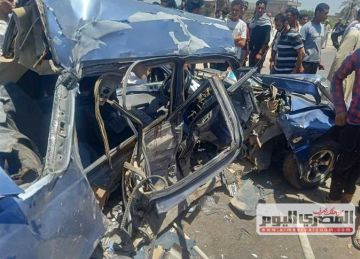 إصابة 8 أشخاص في حادث تصادم على طريق أبوالمطامير بالبحيرة
