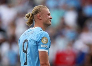 هالاند يحقق رقما تاريخيا جديدا مع مانشستر سيتي هالاند يحقق رقما تاريخيا جديدا مع مانشستر سيتي