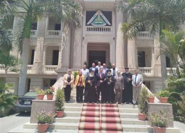 وفد كنسي يقدم التهنئة لقيادات جامعة بنها بعيد الأضحى المبارك